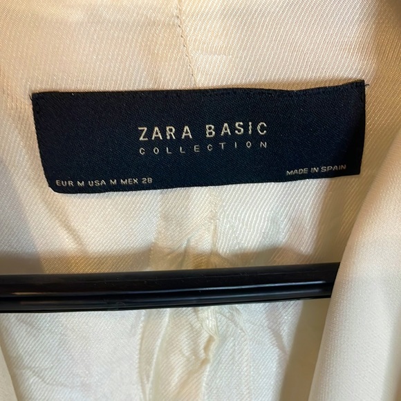 Zara Basic ivory drape front blazer - Picture 2 of 4
